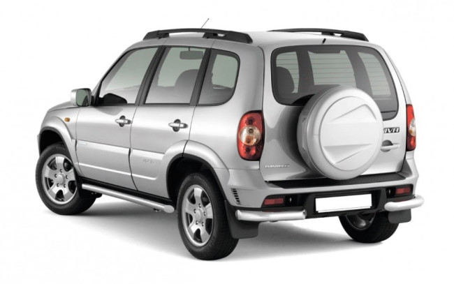 Защита заднего бампера угловая 63мм (НПС)  ВАЗ 2123 "Chevrolet Niva" (2009-н.в.), LADA Niva Travel купить в интернет-магазине tuning63