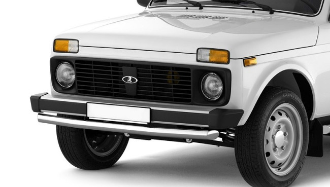 Защита переднего бампера одинарная 63мм (НПС) ВАЗ 2121 "LADA 4х4" (с 1995 г.в.) купить в интернет-магазине tuning63