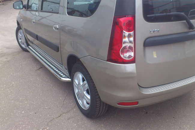 Защита порогов с алюминиевой площадкой 51мм (НПС) LADA Largus (2012-н.в.) купить в интернет-магазине tuning63 Защита порогов с алюминиевой площадкой 51мм (НПС) LADA Largus (2012-н.в.) купить в интернет-магазине tuning63