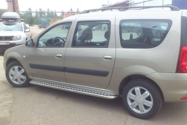 Защита порогов с алюминиевой площадкой 51мм (НПС) LADA Largus (2012-н.в.) купить в интернет-магазине tuning63 Защита порогов с алюминиевой площадкой 51мм (НПС) LADA Largus (2012-н.в.) купить в интернет-магазине tuning63