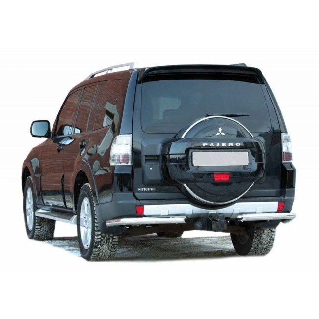 Защита заднего бампера «Уголки» (d63,5) для Mitsubishi Pajero IV (2006-2015) купить в интернет-магазине tuning63