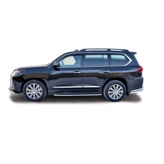 Защита порогов «Труба»  для оригинальных порогов (d40) для Lexus LX 450d (20160-н.в.) купить в интернет-магазине tuning63