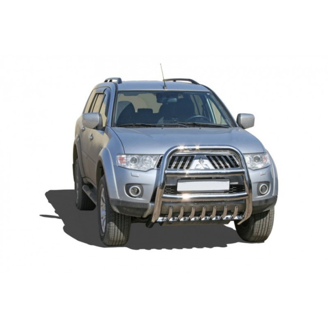Кенгурин с защитой двигателя «Высокий» (d63.5) для Mitsubishi Pajero Sport (2008-2013) купить в интернет-магазине tuning63