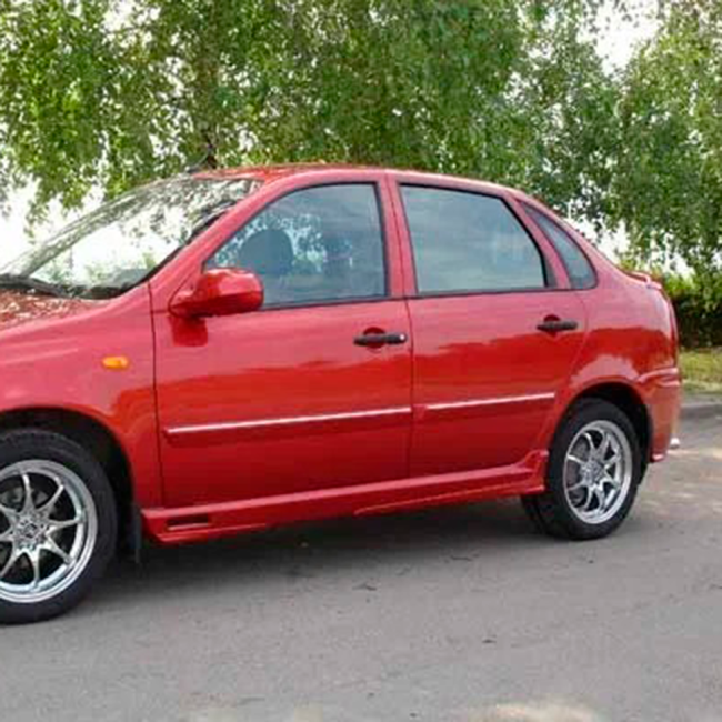 Накладки на пороги "Акула" для ВАЗ 1117-1119 LADA Kalina (2004-2013) купить в интернет-магазине tuning63