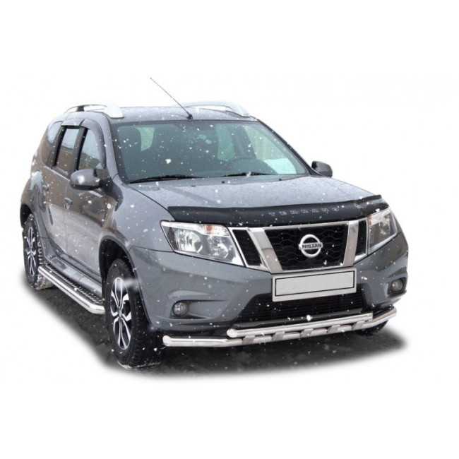 Защита порогов с алюминиевым листом (d63,5) для Nissan Terrano (2014-н.в.) купить в интернет-магазине tuning63