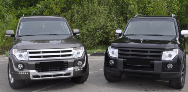 Накладки на фары (реснички) Mitsubishi Pajero 4 купить в интернет-магазине tuning63