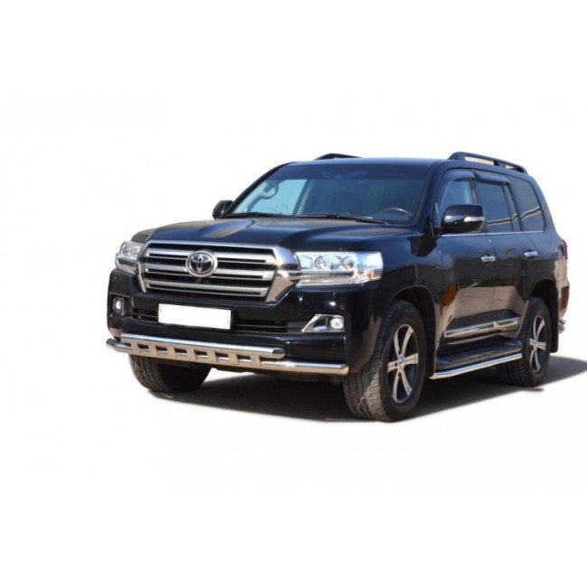 Защита порогов «Труба» (d40) для оригинальных порогов с подсветкой Toyota Land Cruiser 200 (2013-2015) купить в интернет-магазине tuning63