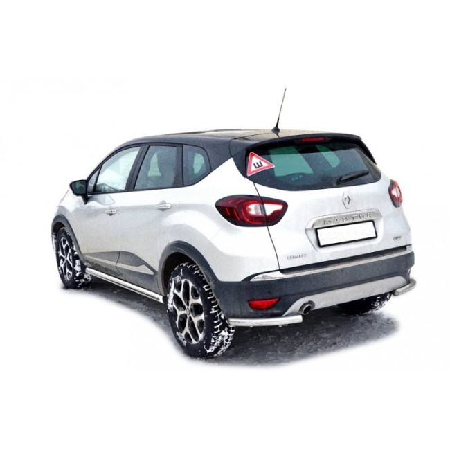 Защита порогов «Труба» (d51) для Renault Kaptur (2016-н.в.) купить в интернет-магазине tuning63