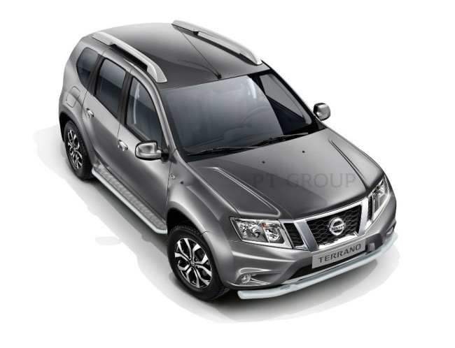 Защита порогов с алюминиевой площадкой 51мм (ППК) "Эстонец" Renault Duster (2012-2020), Nissan Terrano (2014-н.в.) купить в интернет-магазине tuning63