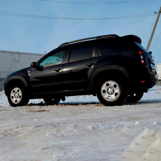 Молдинги дверей "КАРТ" №2 для Renault Duster дорестайлинг  до 2015 г.в. (без комплектации) купить в интернет-магазине tuning63