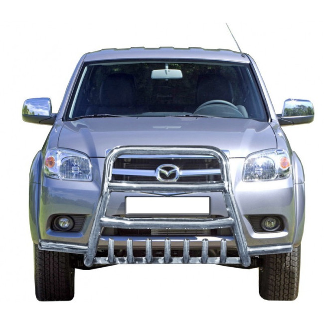 Кенгурин «Высокий» с дополнительной защитой двигателя «с усами» для Mazda BT-50 picup (2006-2011) купить в интернет-магазине tuning63