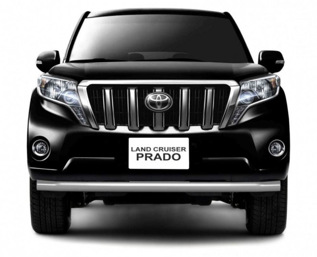 Защита переднего бампера одинарная Ø63мм (НПС) TOYOTA LAND CRUISER PRADO 150 (2013-2016 г.в.) купить в интернет-магазине tuning63