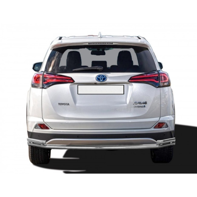 Защита заднего бампера «Труба с уголками» (d51/40) для Toyota RAV4 рестайлинг, (2015-н.в.) купить в интернет-магазине tuning63