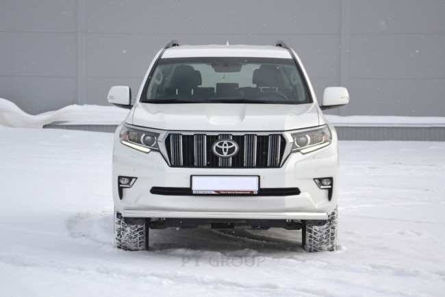 Защита переднего бампера одинарная Ø63мм (НПС) TOYOTA LAND CRUISER PRADO 150 (2017-н.в.) купить в интернет-магазине tuning63